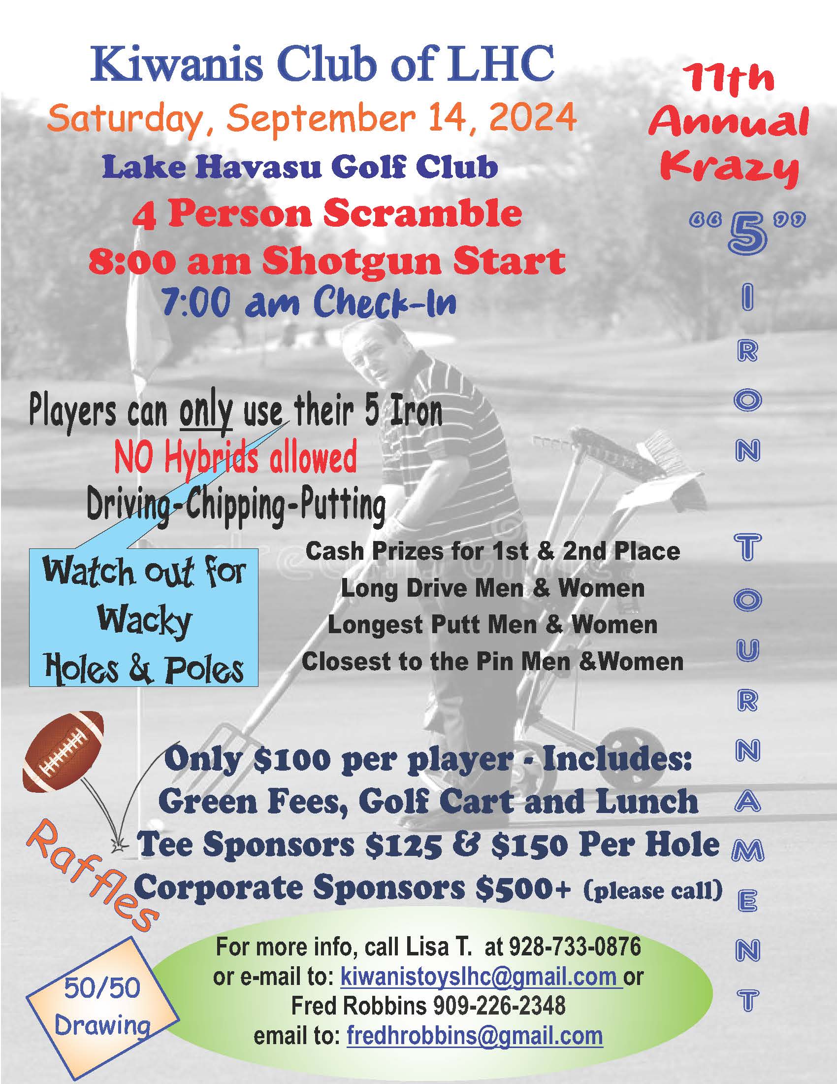 Kiwanis 11th Annual Krazy “5 Iron” Golf Tournament